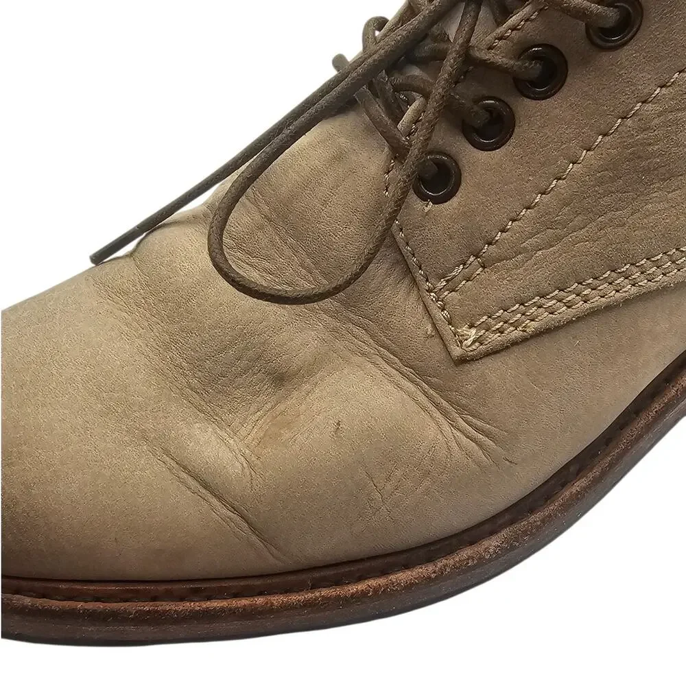 Frye Men's Leather Murray Oxford Dress Shoes Taupe Tan Size 8